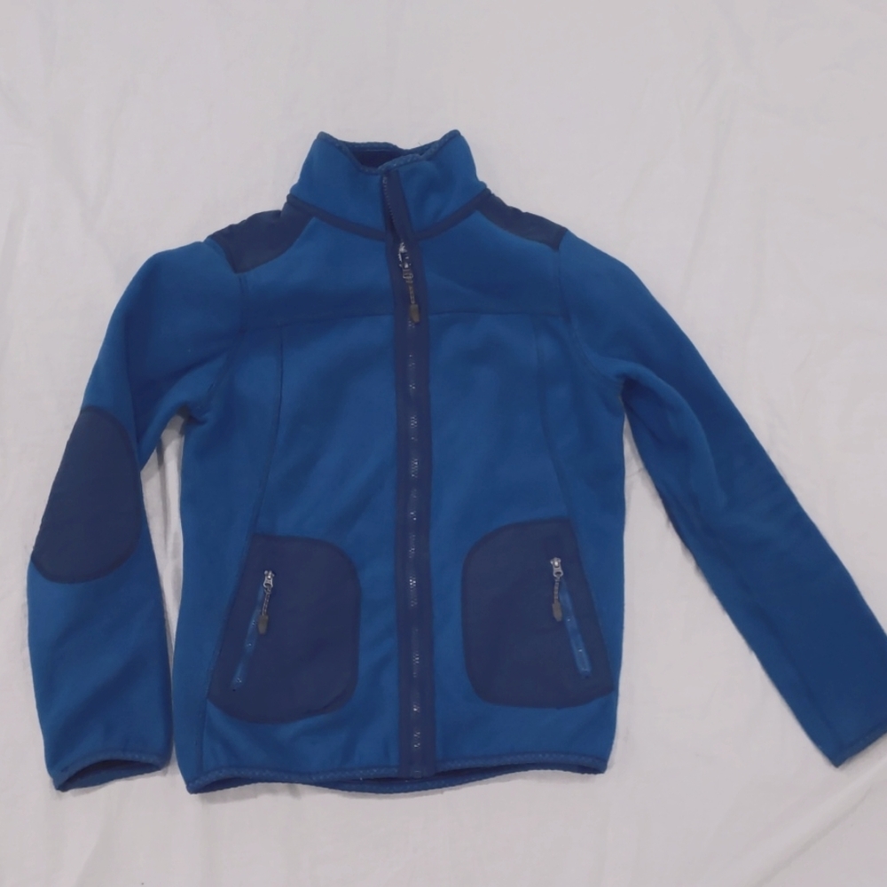 3/$30 Green Tea full zip teal blue fleece jacket small